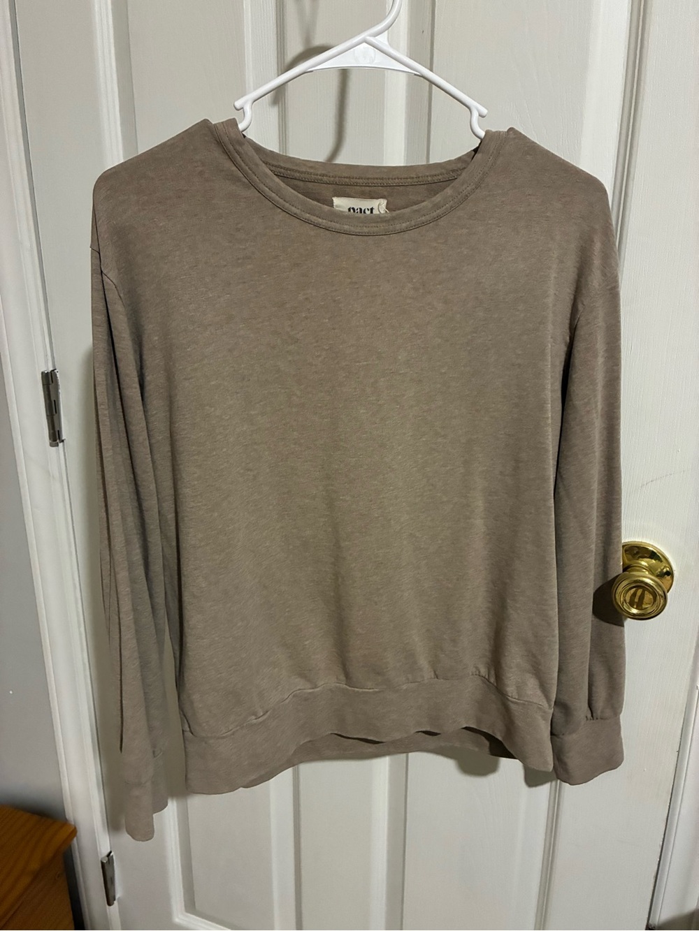 Pact Taupe Crewneck Sweatshirt